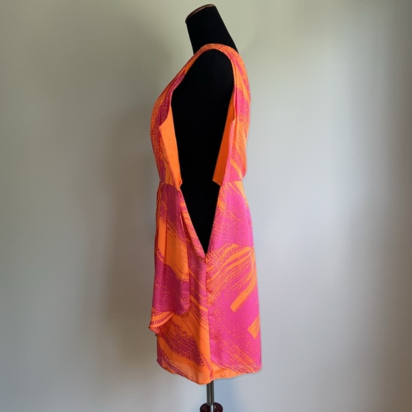 Shoshanna - Acacia Flames One Shoulder Silk Cocktail Dress - BNWT - Picture 11 of 16